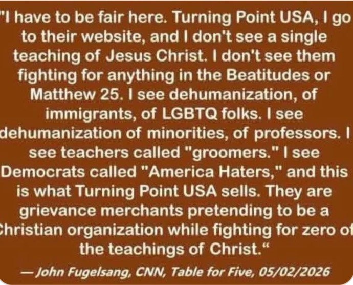 Why does Turning Point USA keep pretending to promote American biblical values?