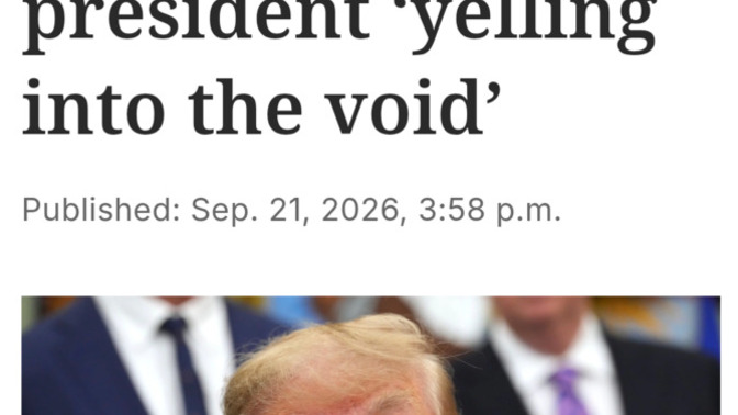 So, do you think Trump realized that his own WH press ban would result in his voice being muted because mics and WH pool cameras go together?