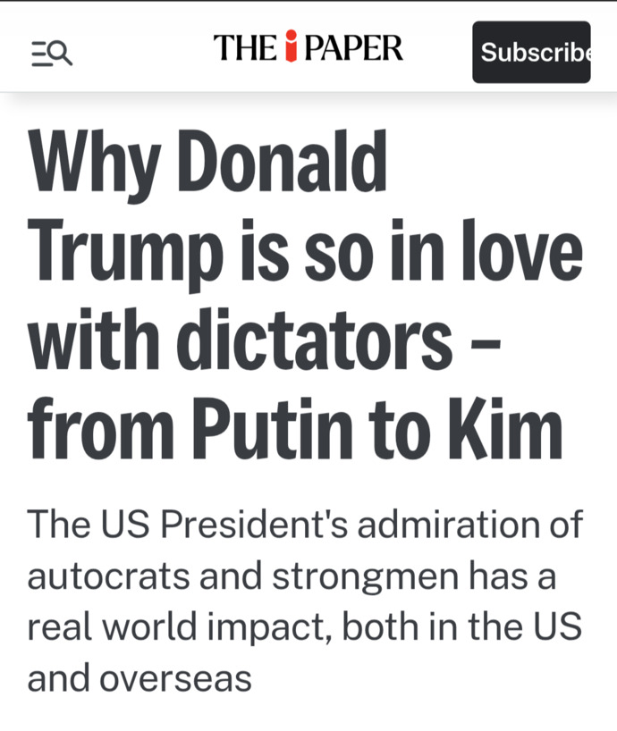 Why do you think Trump is so obsessed with dictators?