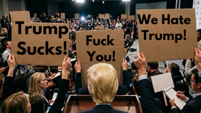 Without mentioning the constitution, why should Trump invite people who hate him to a press conference?
