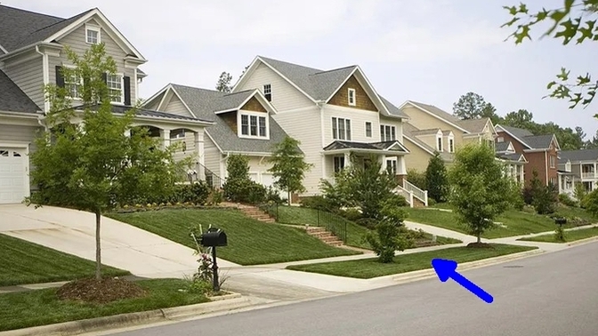 What do you call the grassy strip between the sidewalk and the road?