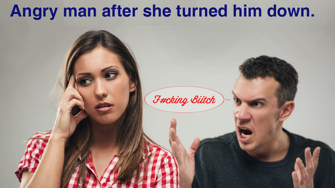 Why do some men lash out with insults when they get rejected?