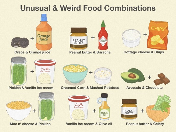 What are the weirdest food combinations you actually enjoy?