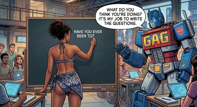 Is there anyone on this site that actually wants the GAG bots writing or helping write their questions for them?