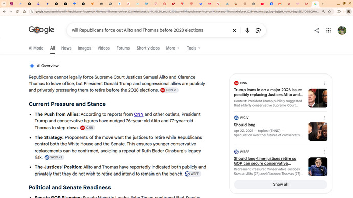 Will Republicans pressure Justices Thomas and Alito to retire by 2028?