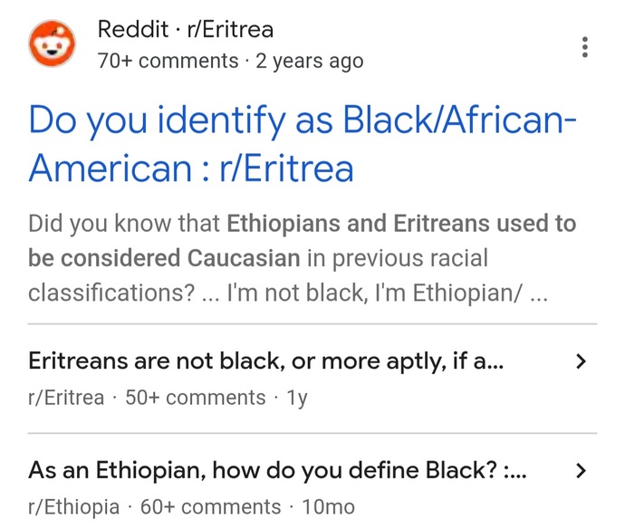 Are Ethiopians and Eriteans actually black?