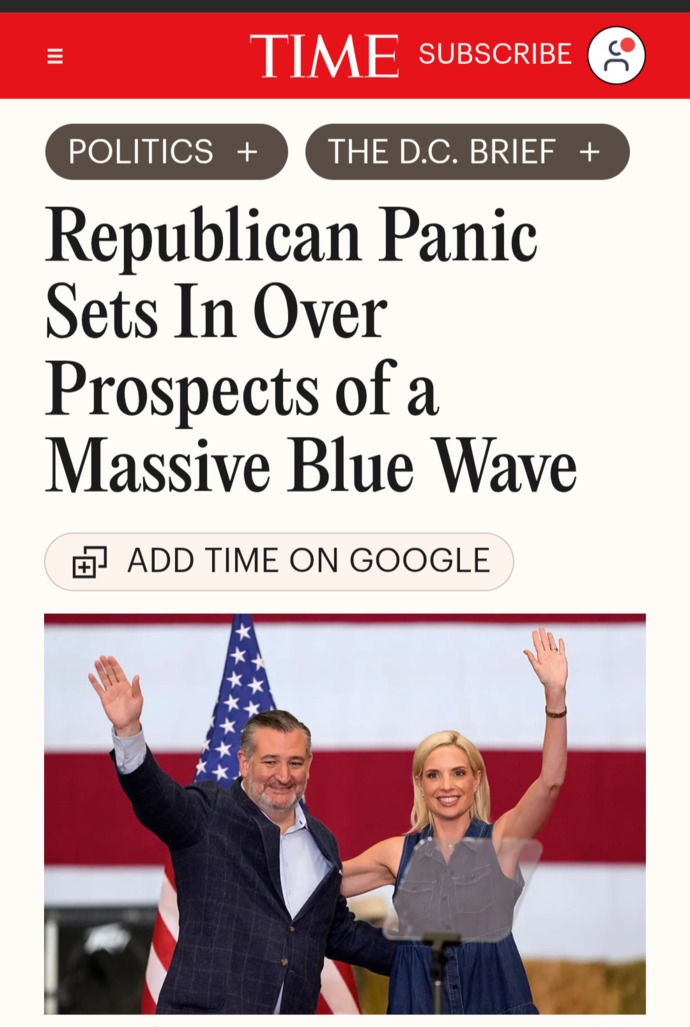 Why are Republicans panicking about a blue wave during the midterms if Trump claims everything is so great with the economy?
