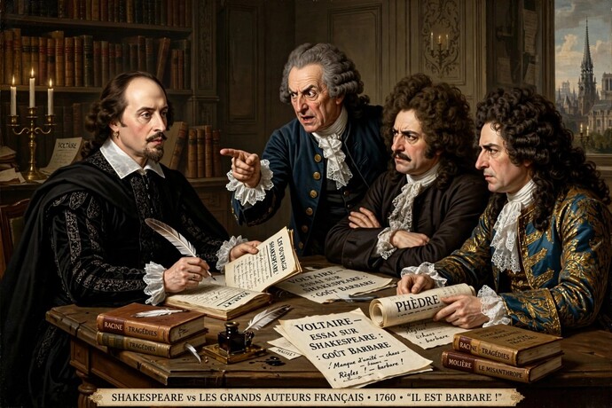Did you know that many of the great French writers of the 18th century regarded Shakespeare as a rather “barbaric” writer If so, why do you think the?