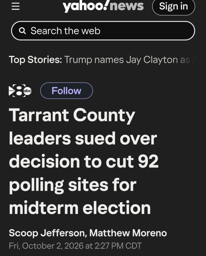 Why did a TX county close 92 polling places before the midterms—is the TX GOP really that desperate?