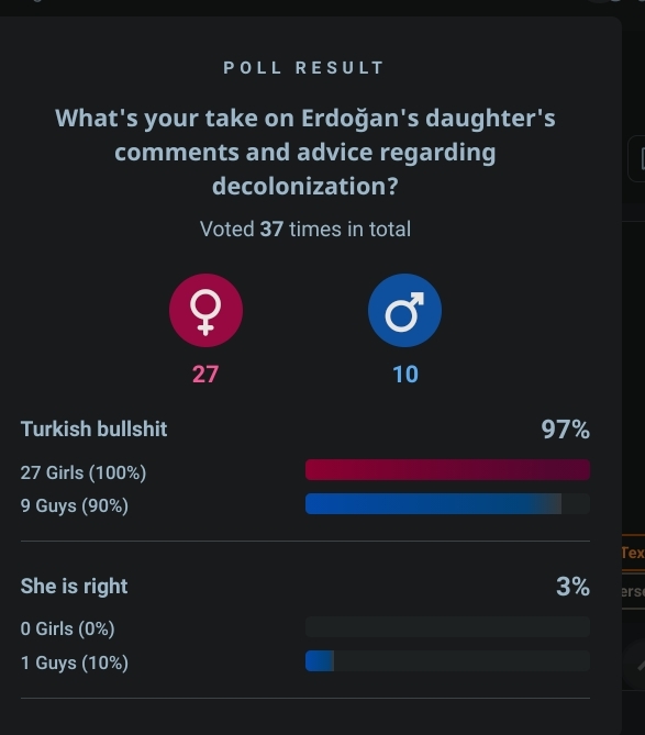 What's your take on Erdoğan's daughter's comments and advice regarding decolonization?
