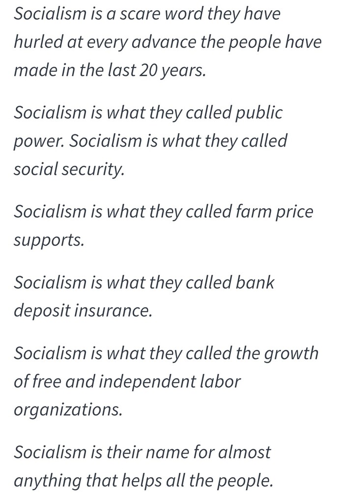 Do you agree with this statement by President Harry S Truman given on October 10, 1952 in Syracuse, NY?