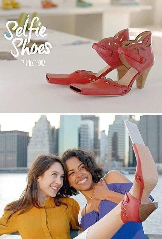 Would you wear a pair of selfie shoes?