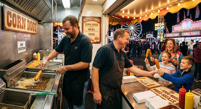 Is a corn dog really just a hot dog in a thick winter coat?