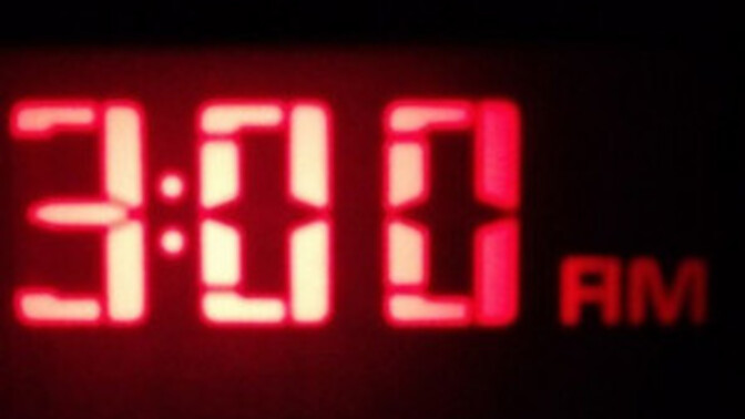 I woke up in the middle of the night, what did I do?