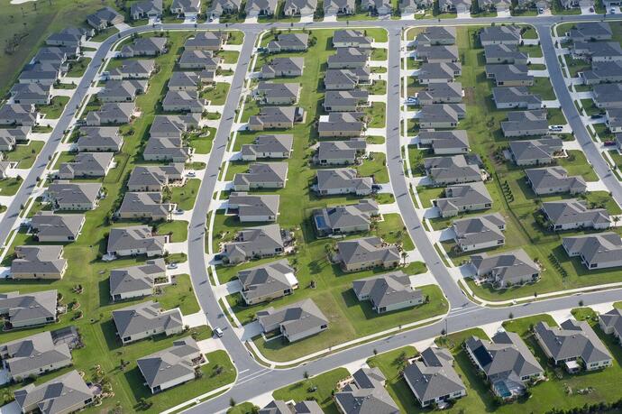a regular u. s. suburbs where closest store is half a mile to a mile long!