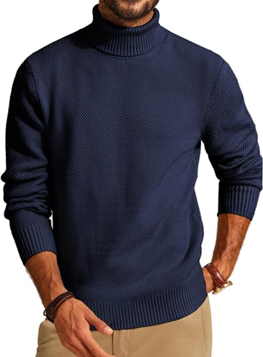 Which One of These 2 Navy Blue Turtleneck Sweaters Do You Like More and Why?