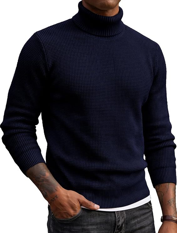 Which One of These 2 Navy Blue Turtleneck Sweaters Do You Like More and Why?