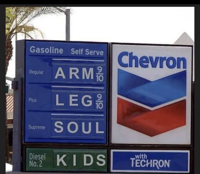 How much does gas cost wear you live?