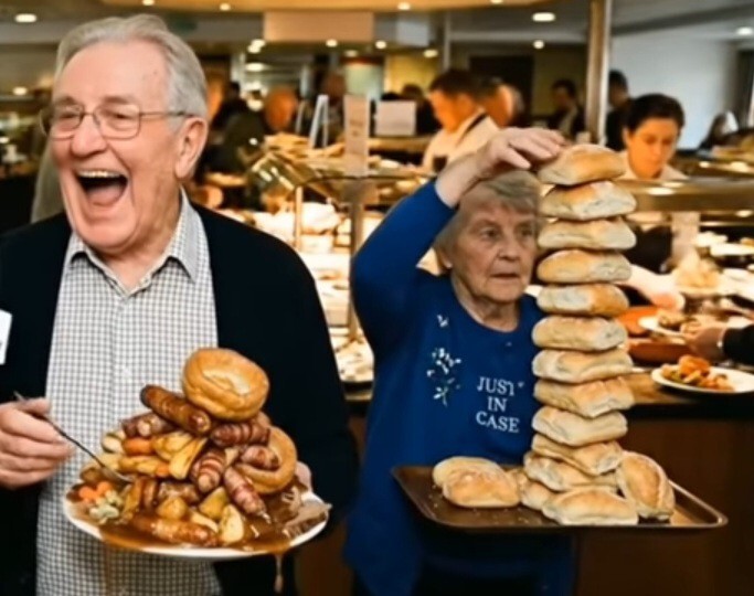 At a buffet how good are you at piling up your plate so nothing falls off?