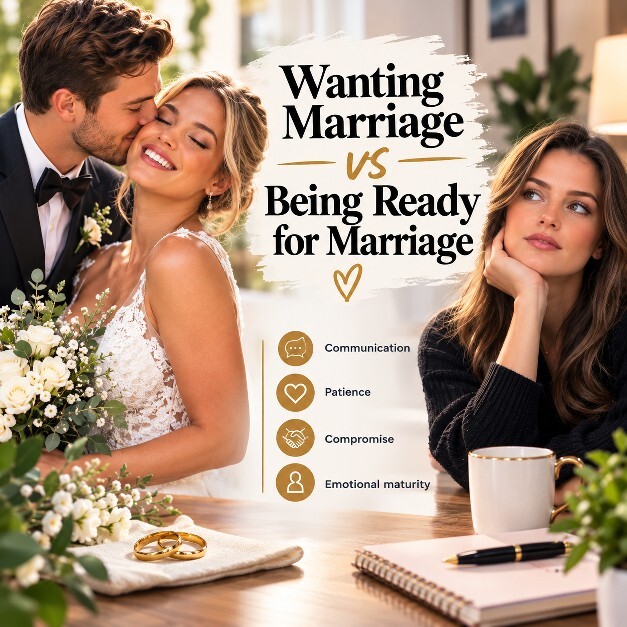 Not everyone who wants to get married is emotionally ready for marriage. Agree or disagree?
