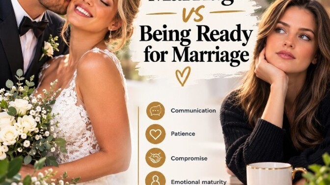 Not everyone who wants to get married is emotionally ready for marriage. Agree or disagree?