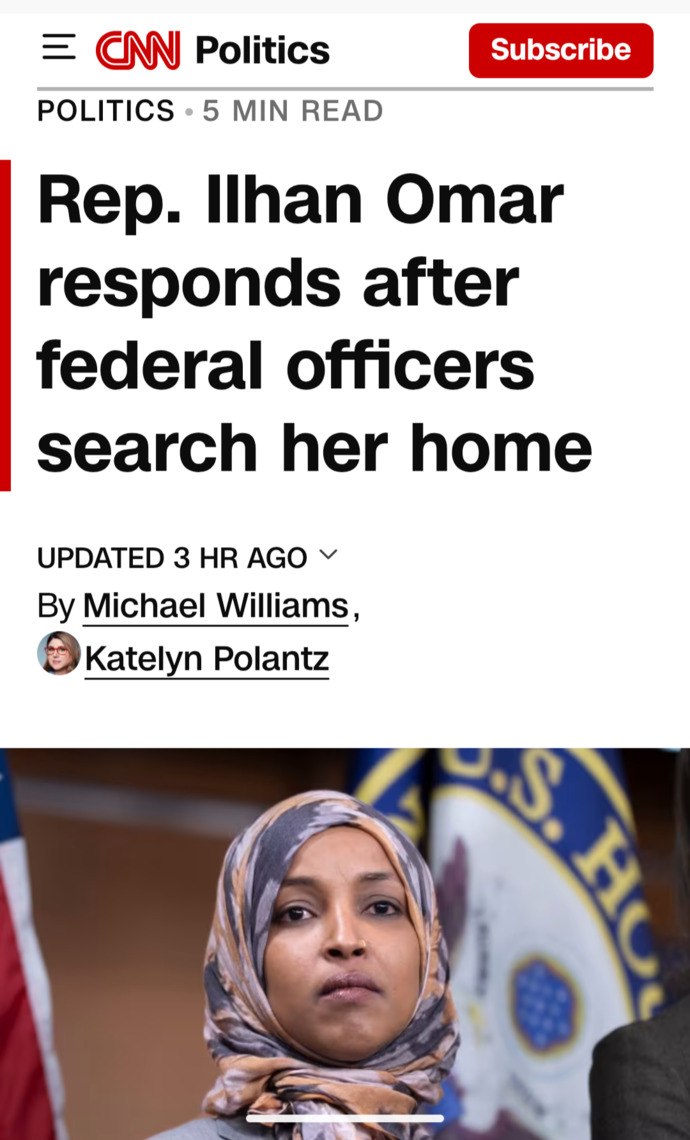Is it strange that Trump is targeting Rep. Ilhan Omar with a raid after a barrage of Islamaphobic/anti-immigrant rhetoric right before the election?