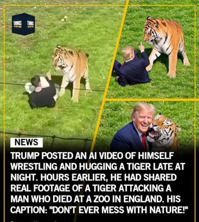 Would you like to see Trump tackle a tiger?