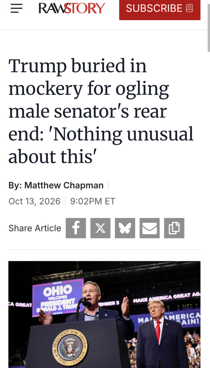 Why would Trump be making comments focusing on Senator Jon Husteds rear end?