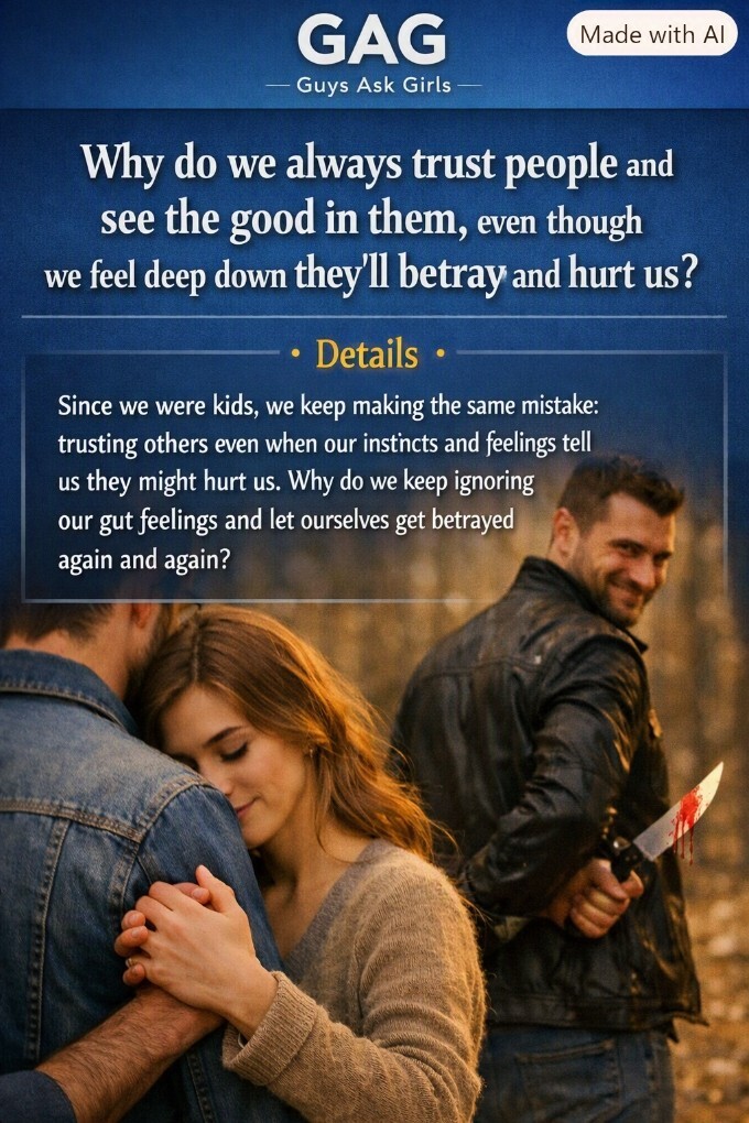 Why do we ignore our gut feelings and trust people who may hurt us?