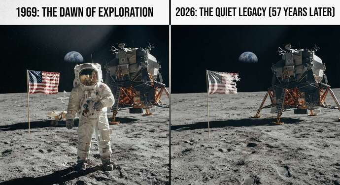 America landed the first humans on the moon in 1969, 57 years ago. Doesn’t it seem odd that we are now saying that we are “going back” to the moon?