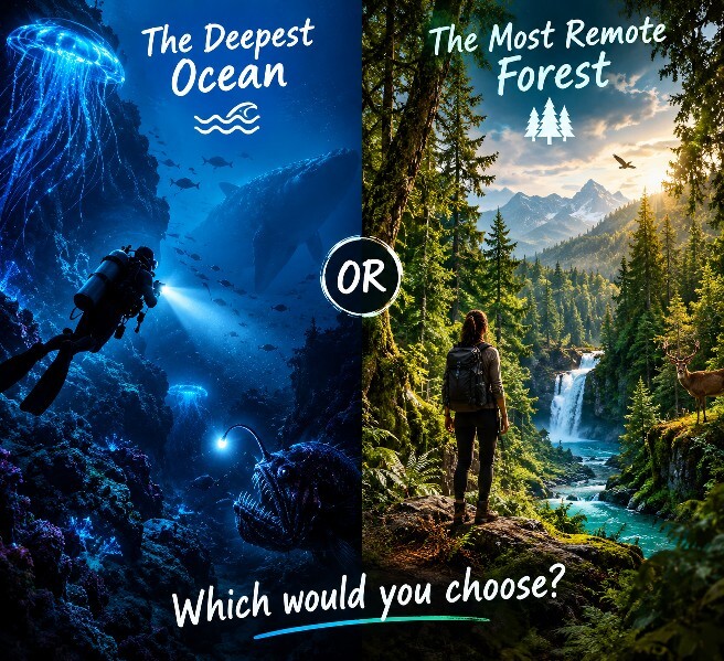 Would you rather explore the deepest ocean or the most remote forest?