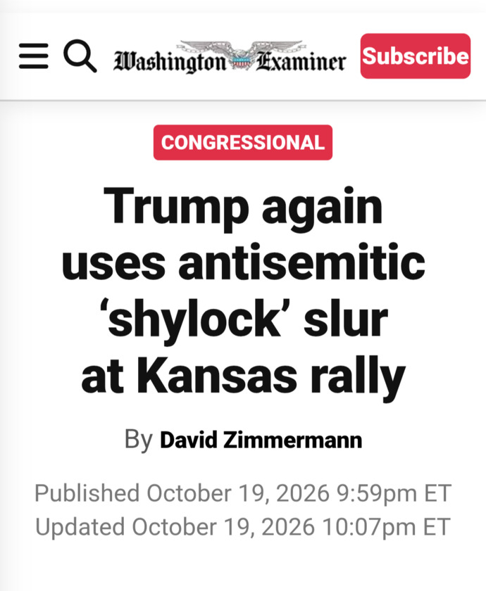 Why would Trump use an anti-Semitic slur at a GOP rally in Kansas?