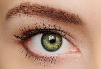 attractive green eyes