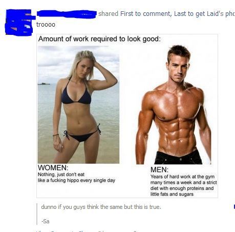 amount of work required to look good