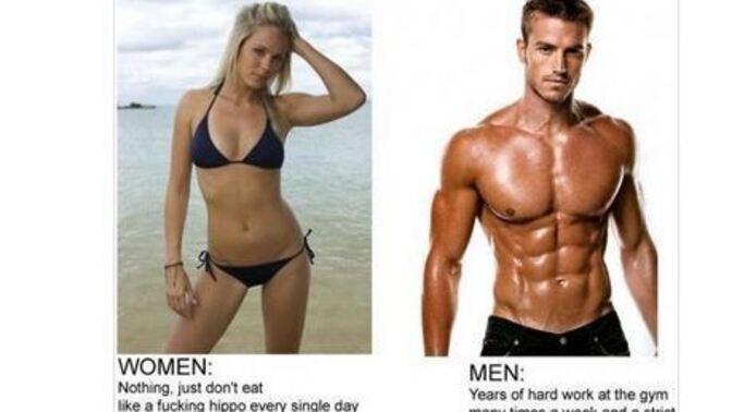 Do guys seriously think looking like a Victoria Secret model would be easy?